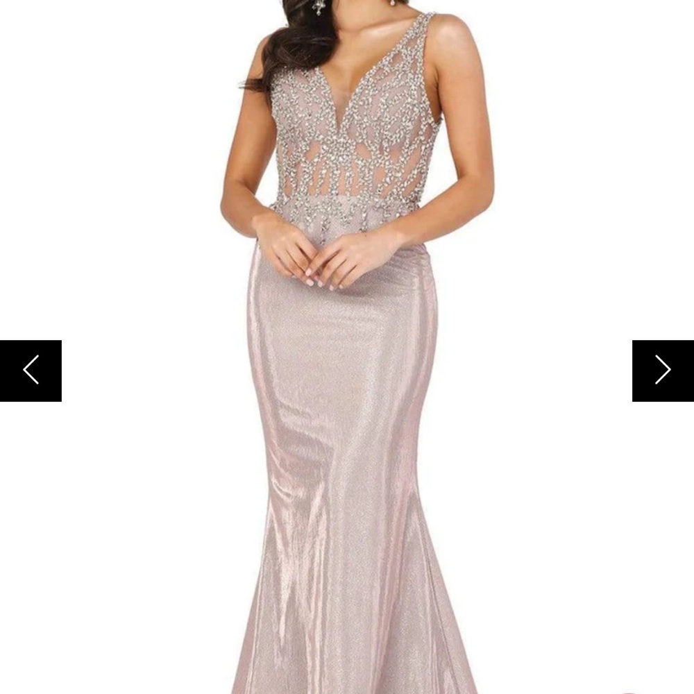 Dancing Queen - 2941 Rose Gold Prom Dress